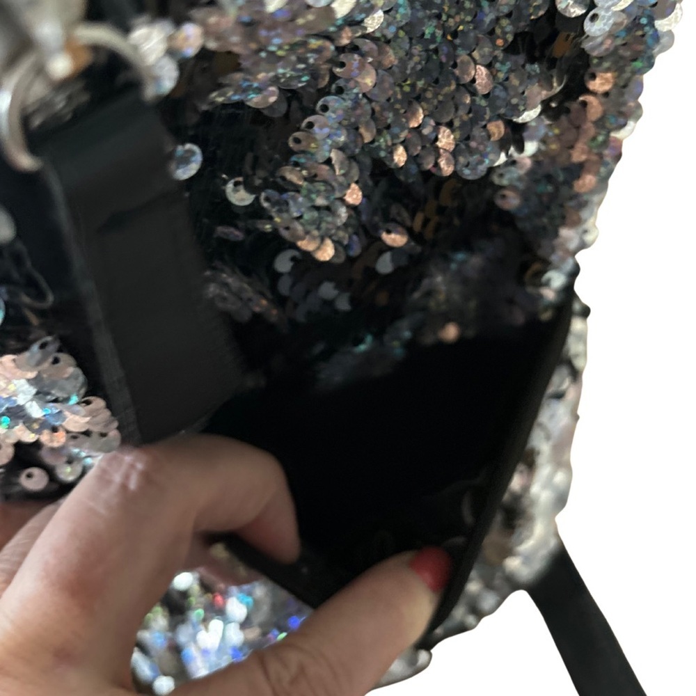 ✨ Justice Silver Reversible Sequin Laptop Backpack ✨ - Picture 7 of 9